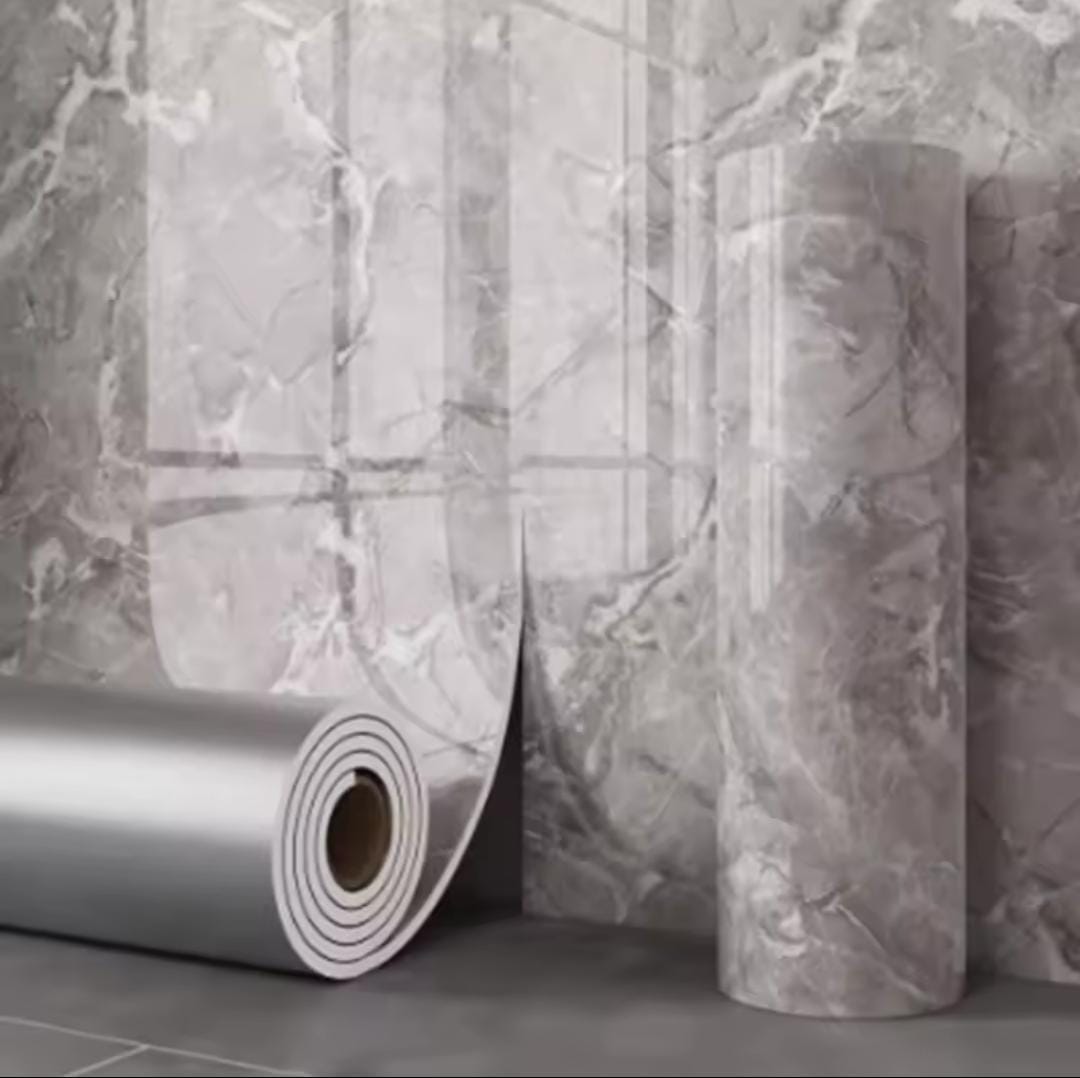 Adhesive marble wall paper