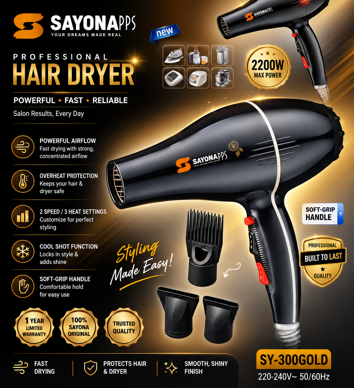 Sayona Hair Blow Dryer