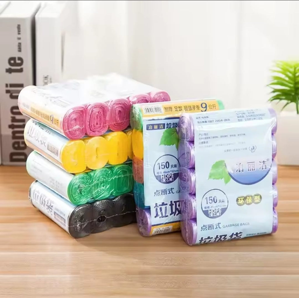 Assorted colours trash bags / garbage bags