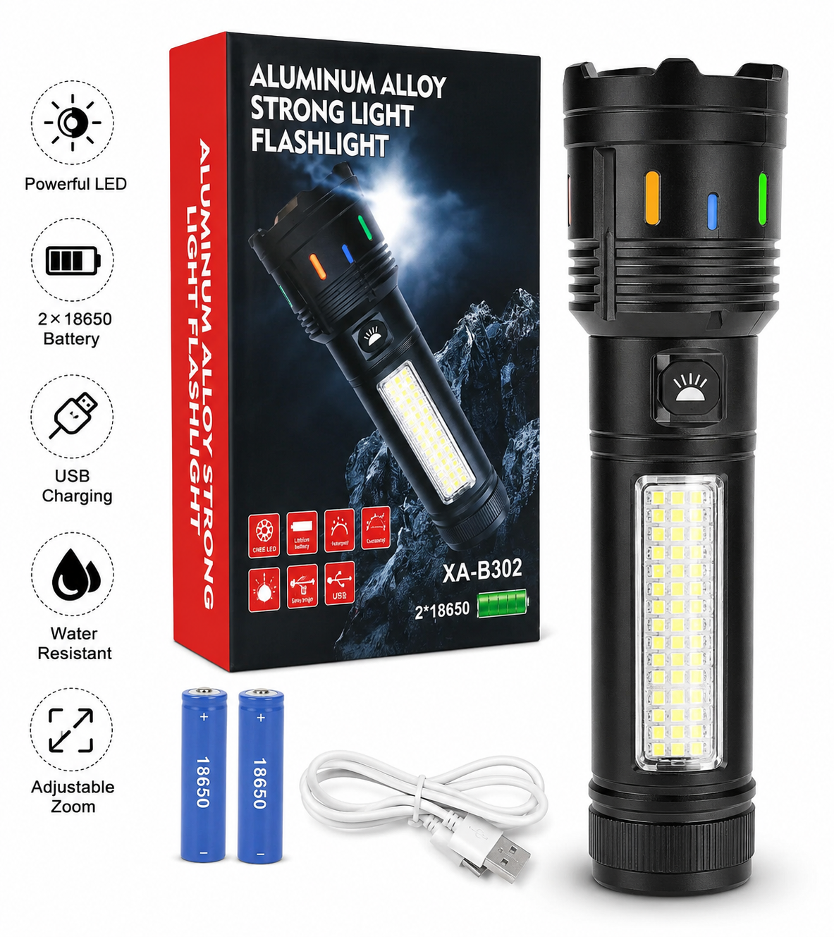 XA-B302 Rechargeable Flashlight