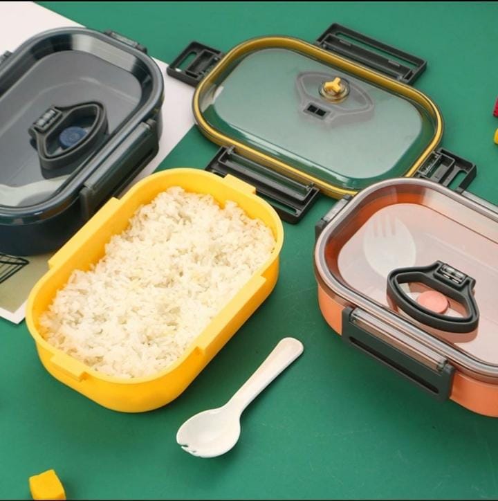 Microwaveable snack box with spoon