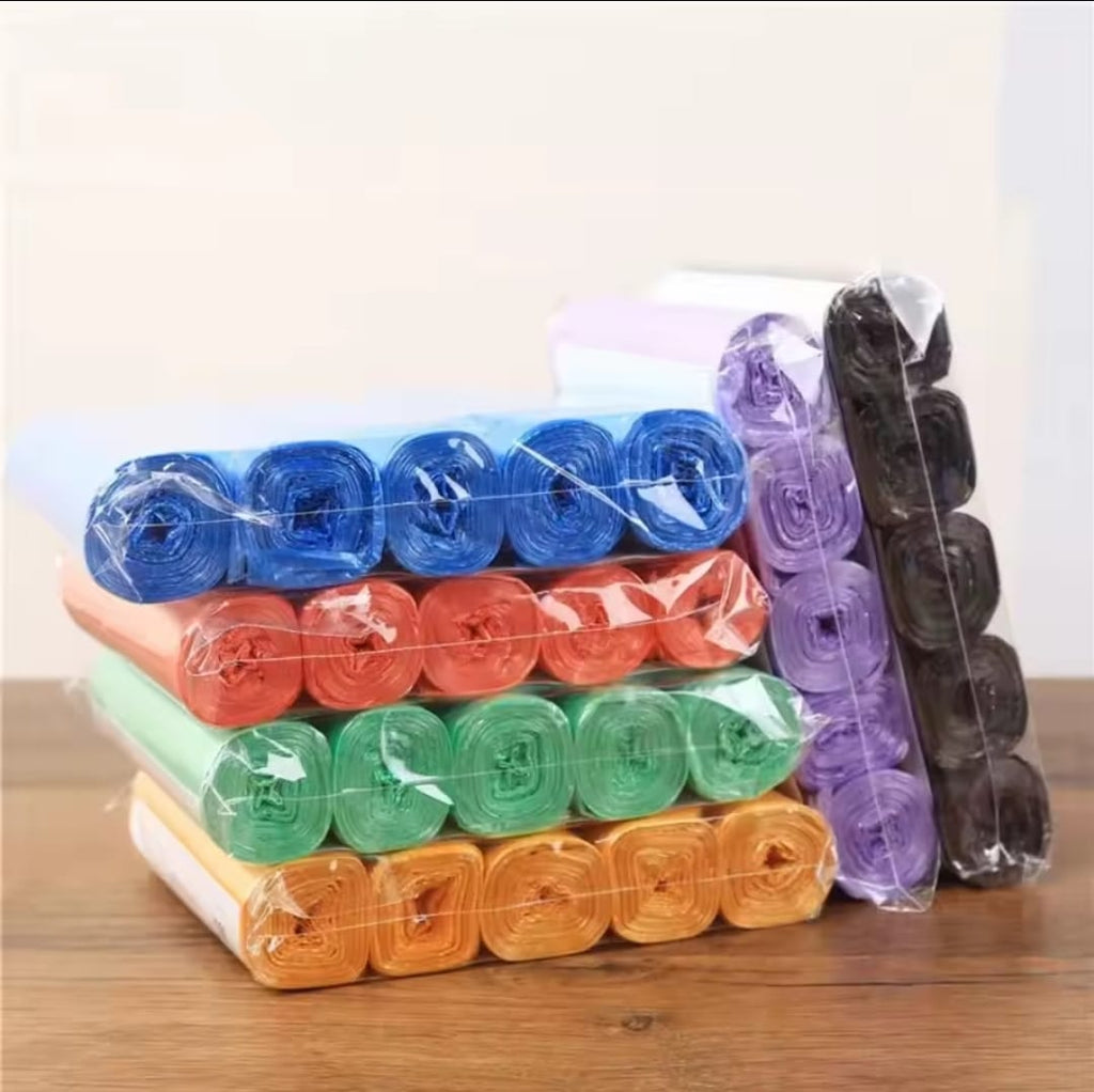 Assorted colours trash bags / garbage bags