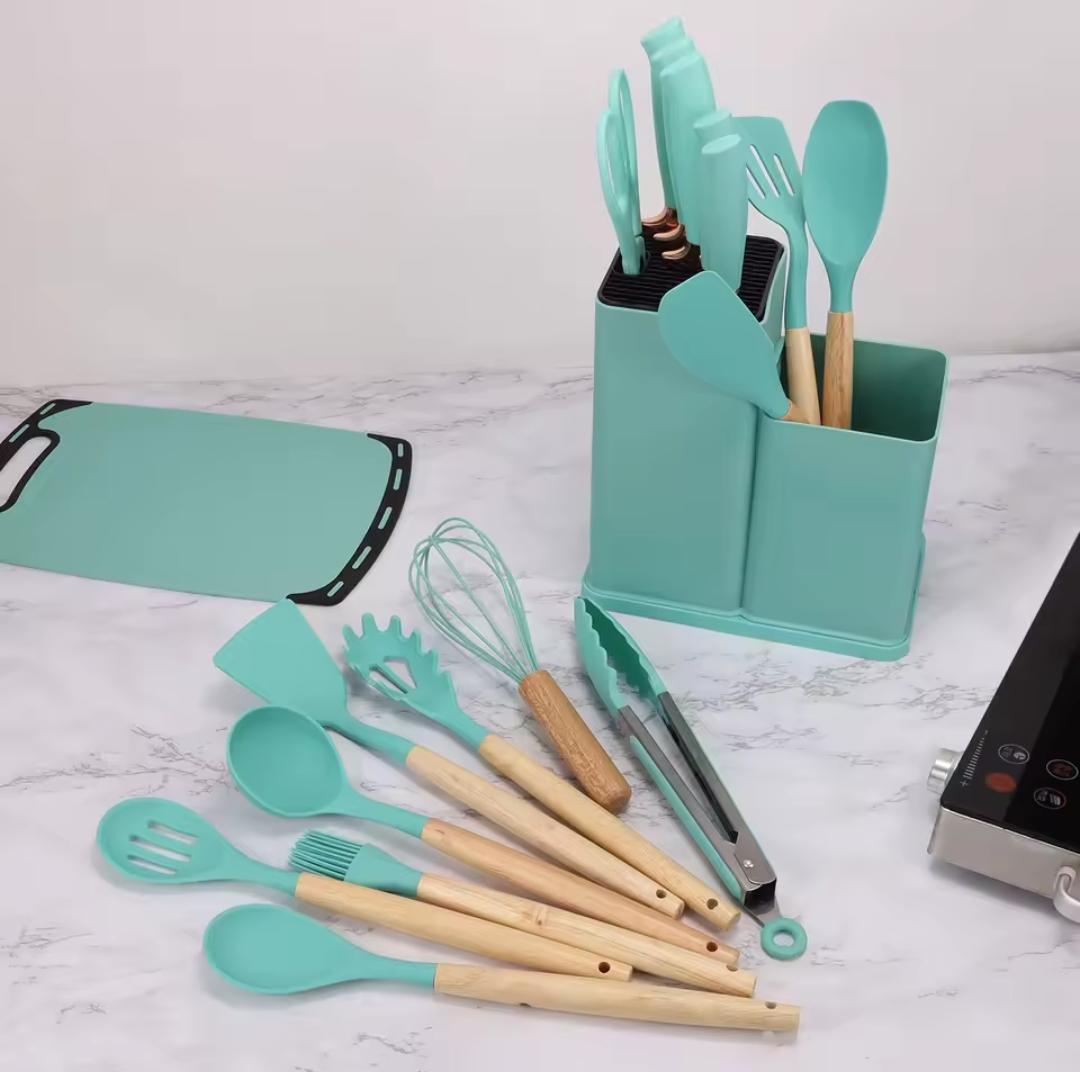 19 in 1 Heat resistance silicone spoon set