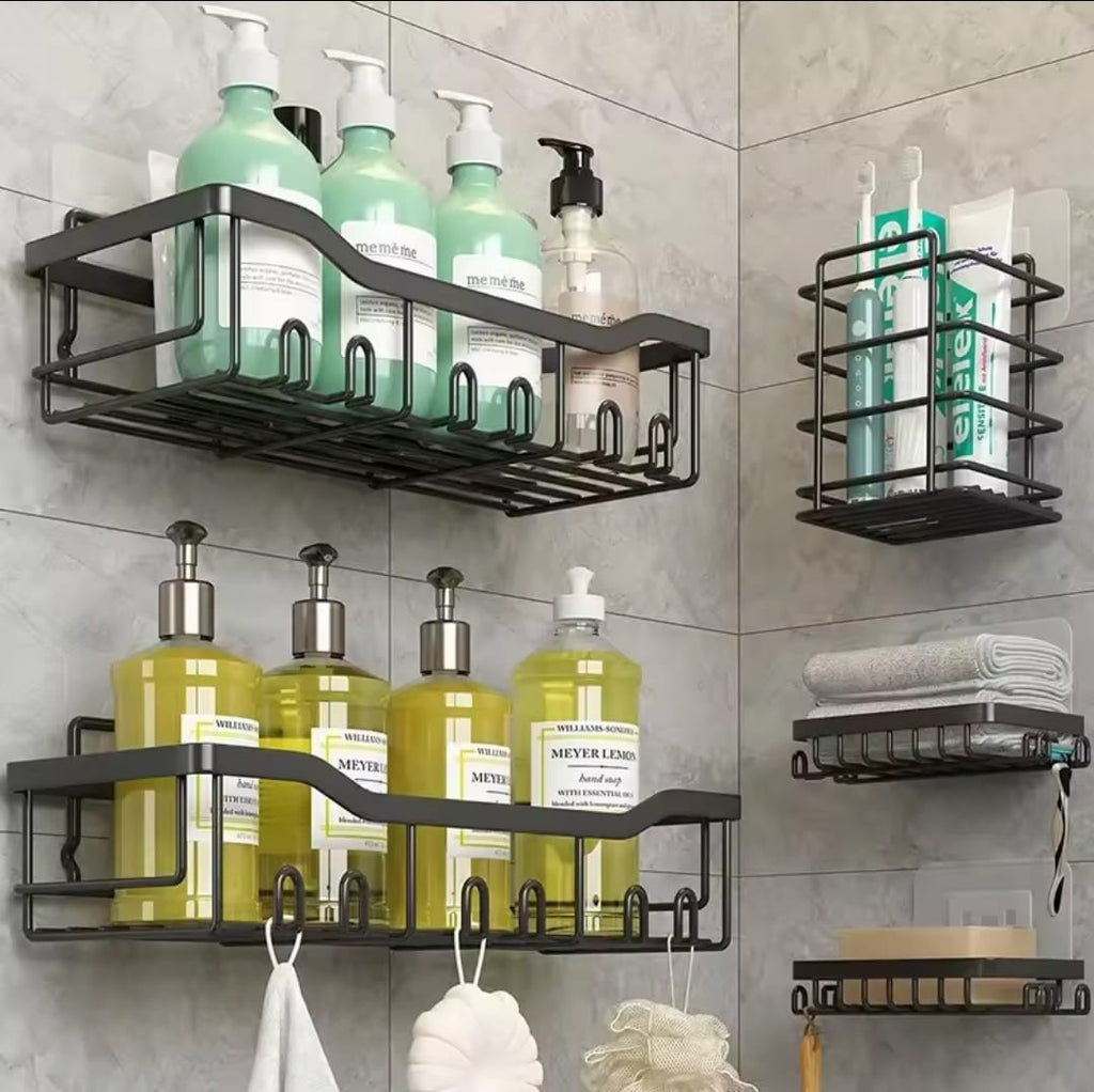 5pcs set Shower caddy shelf/Bathroom organizer