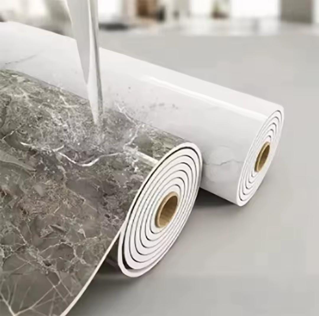Adhesive marble wall paper roll