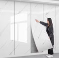 Adhesive marble wall paper roll